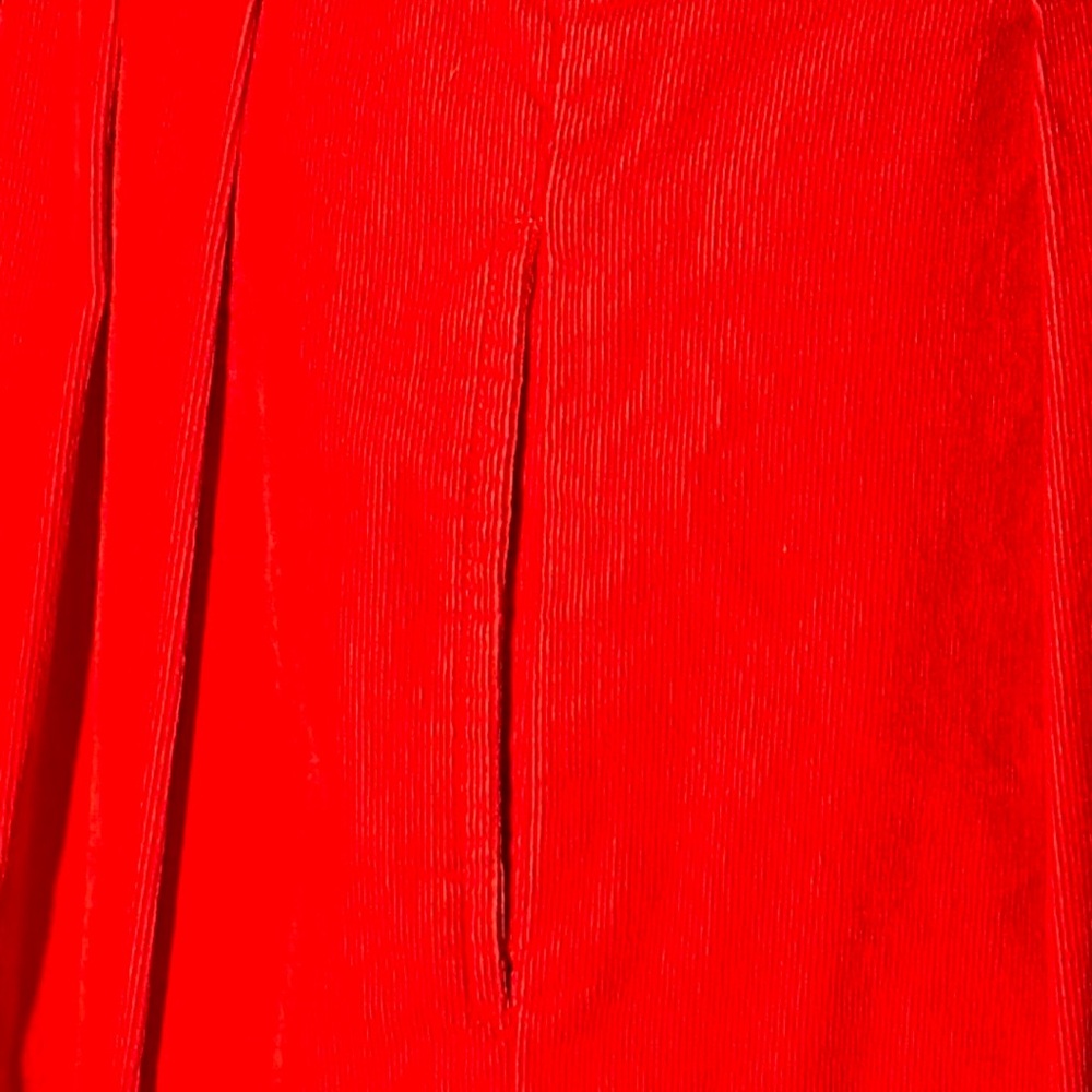 Vintage Talbots Red Corduroy Jumper Dress With Go… - image 7